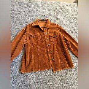 Women's Corduroy Jacket in Rust